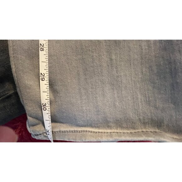 7 For All Mankind "B(air)" Kimmie Straight Denim Jeans Light Gray Women's 27x31 - Picture 7 of 7